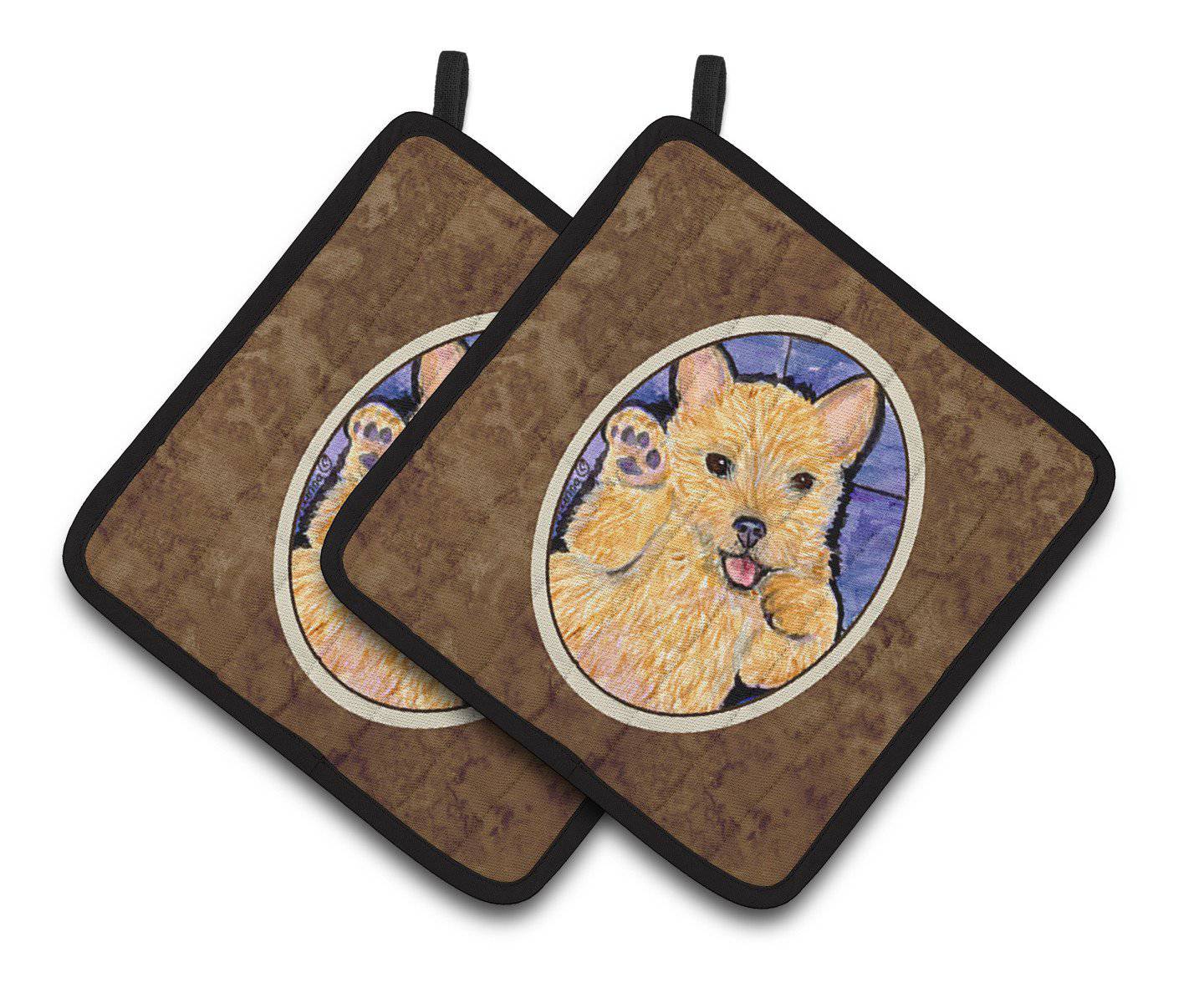 Norwich Terrier Pair of Pot Holders SS8911PTHD - the-store.com