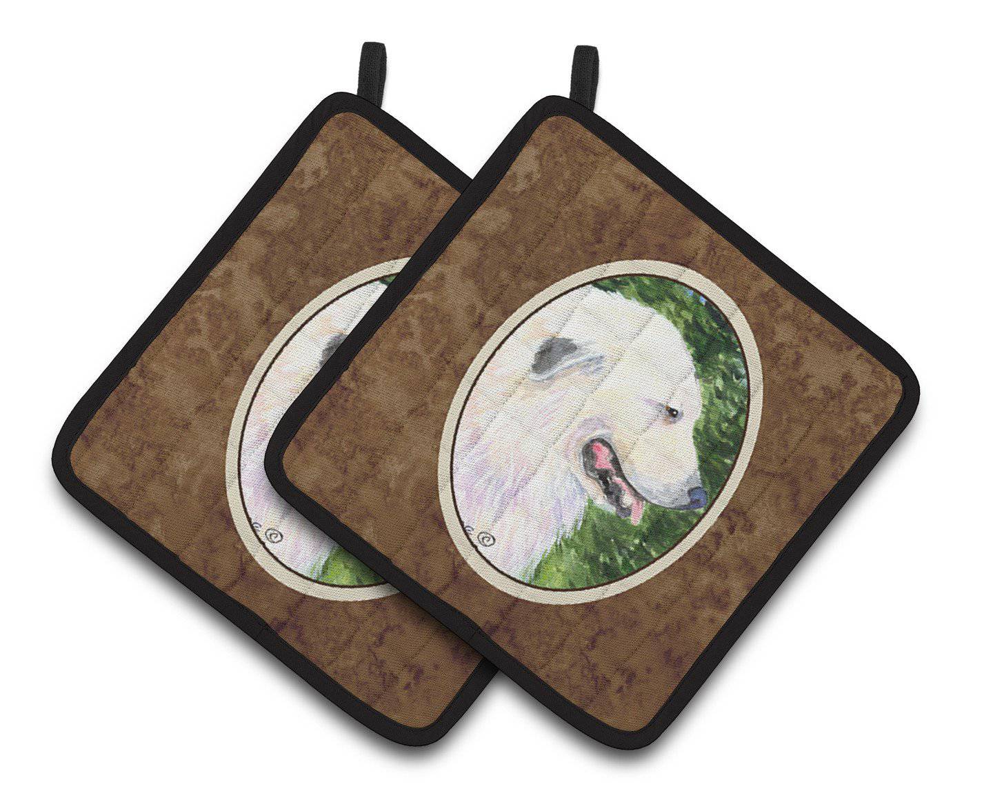 Great Pyrenees Pair of Pot Holders SS8922PTHD - the-store.com