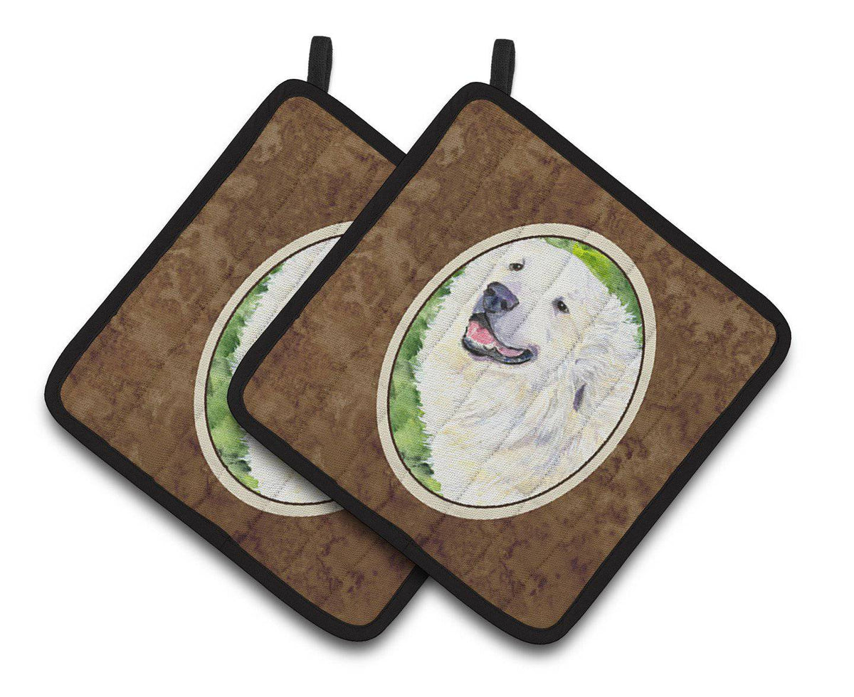 Great Pyrenees Pair of Pot Holders SS8981PTHD - the-store.com