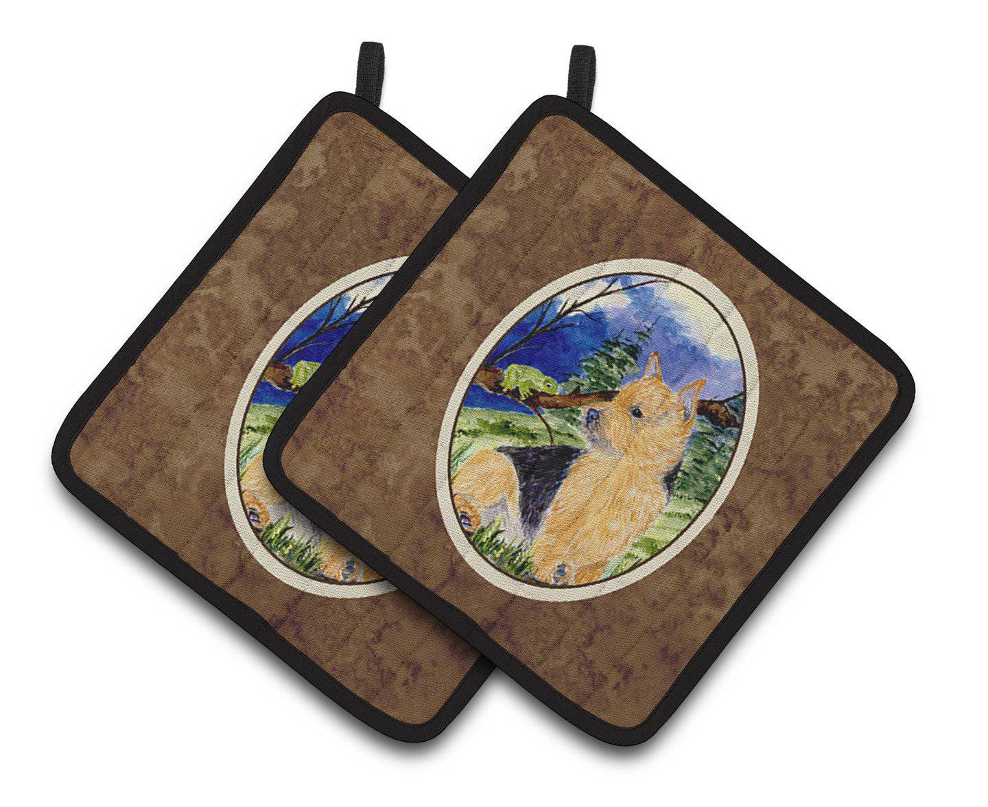 Norwich Terrier Pair of Pot Holders SS8984PTHD - the-store.com