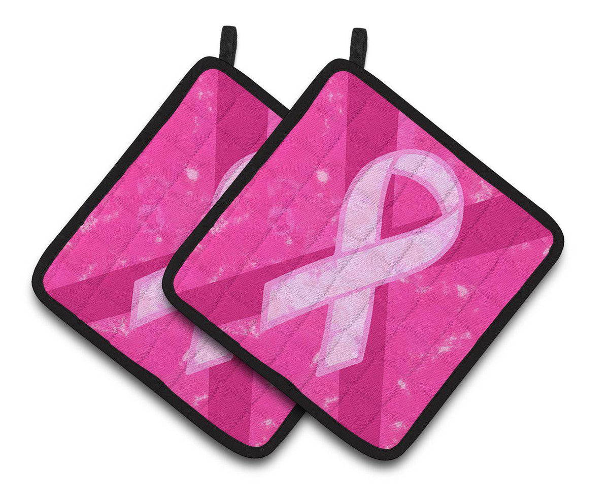 Breast Cancer Battle Flag Pair of Pot Holders - the-store.com