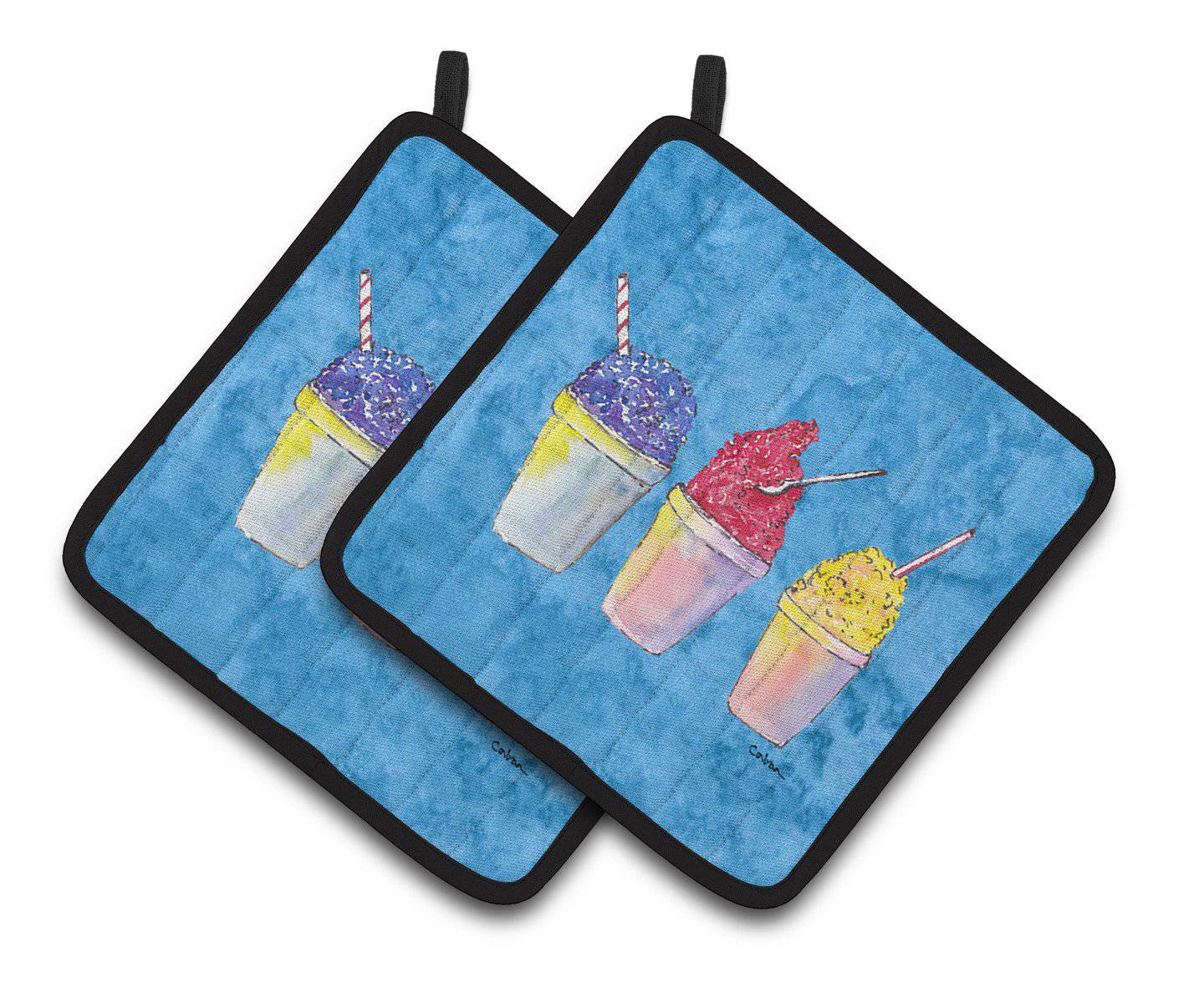 Snowballs and Snowcones Pair of Pot Holders 8780PTHD - the-store.com
