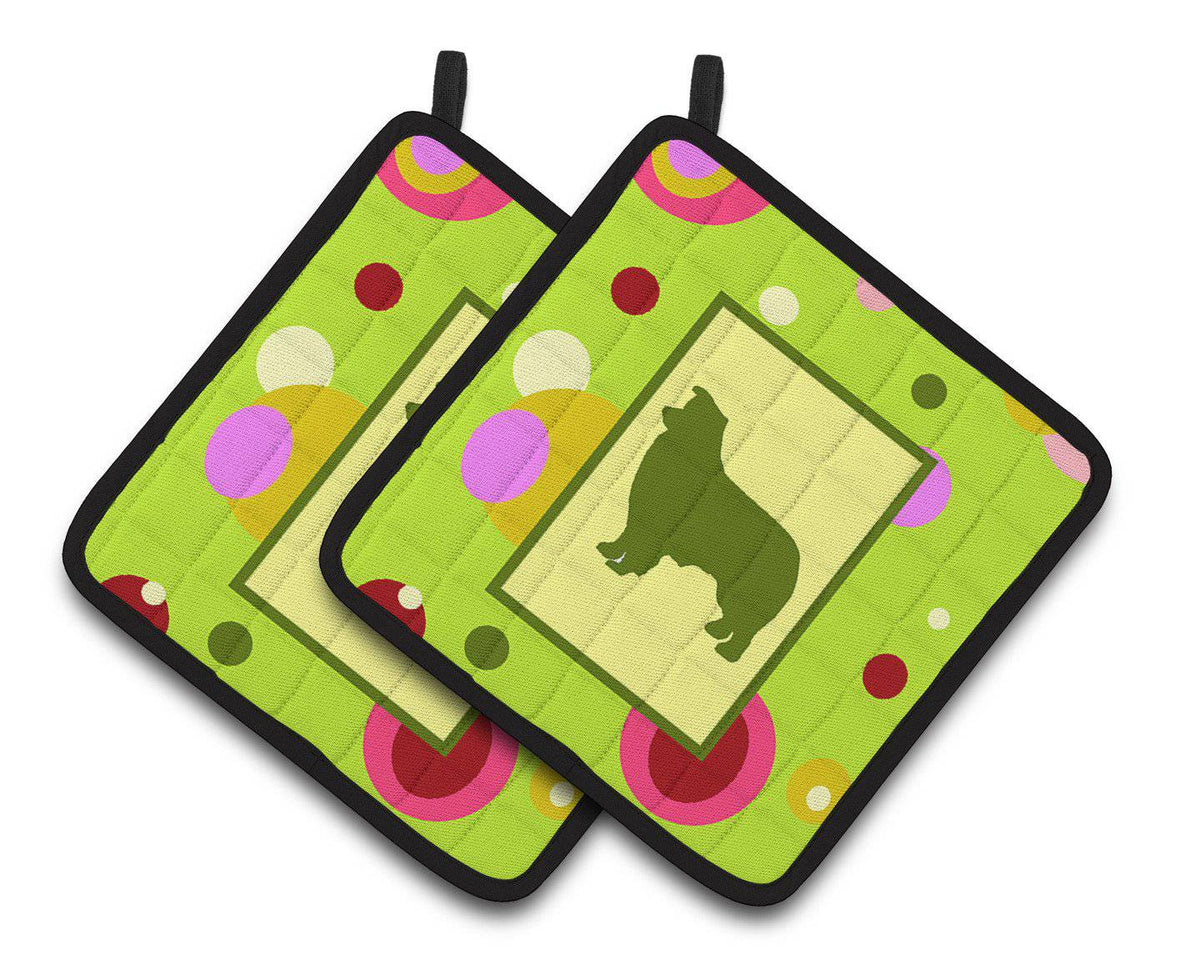 Border Collie Pair of Pot Holders CK1119PTHD - the-store.com