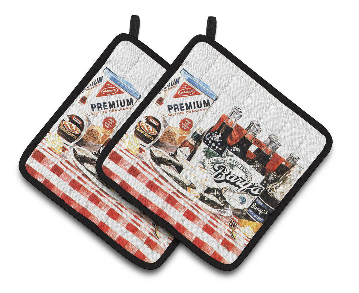 Barq&#39;s oysters Pair of Pot Holders 1004PTHD - the-store.com