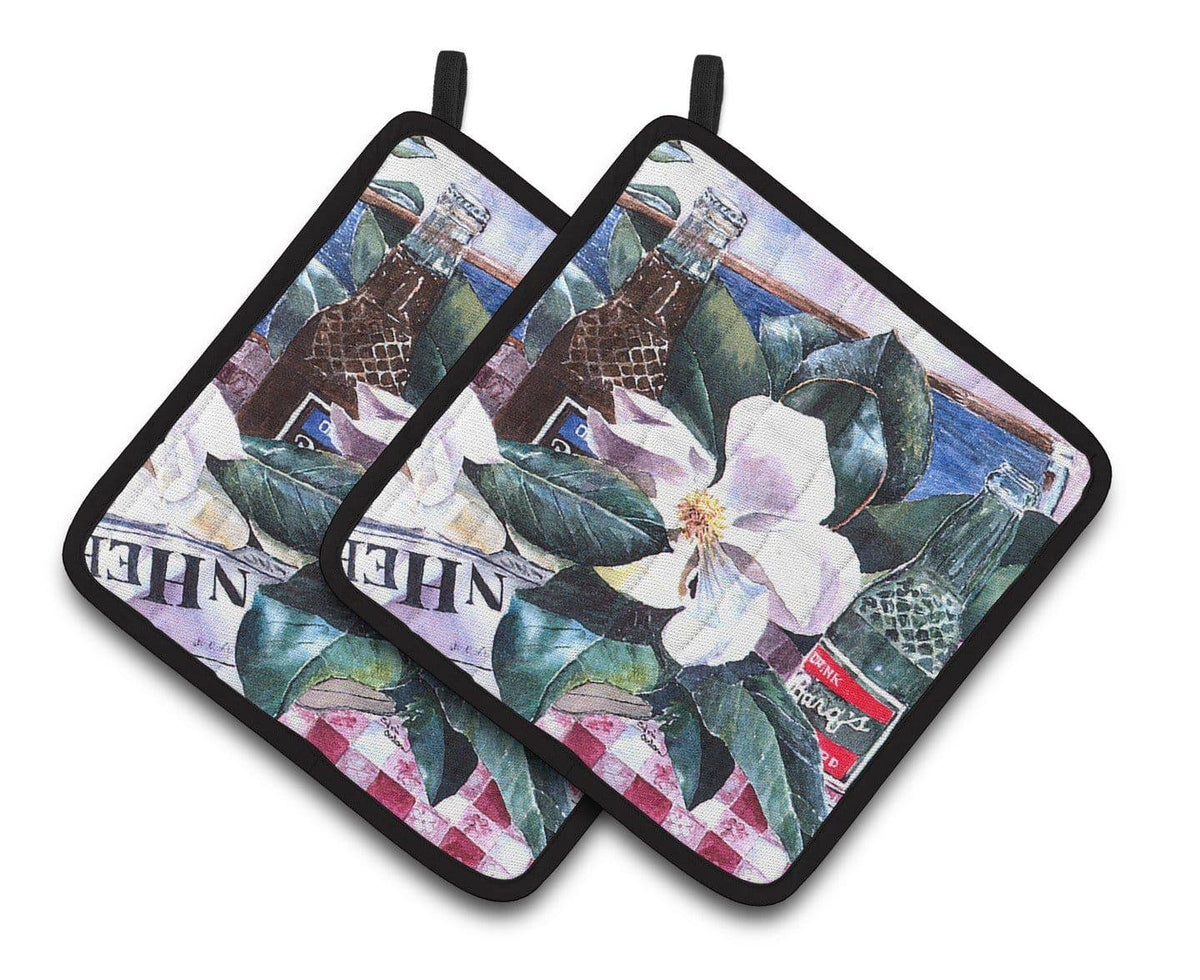 Barq&#39;s and Magnolia Pair of Pot Holders 1009PTHD - the-store.com
