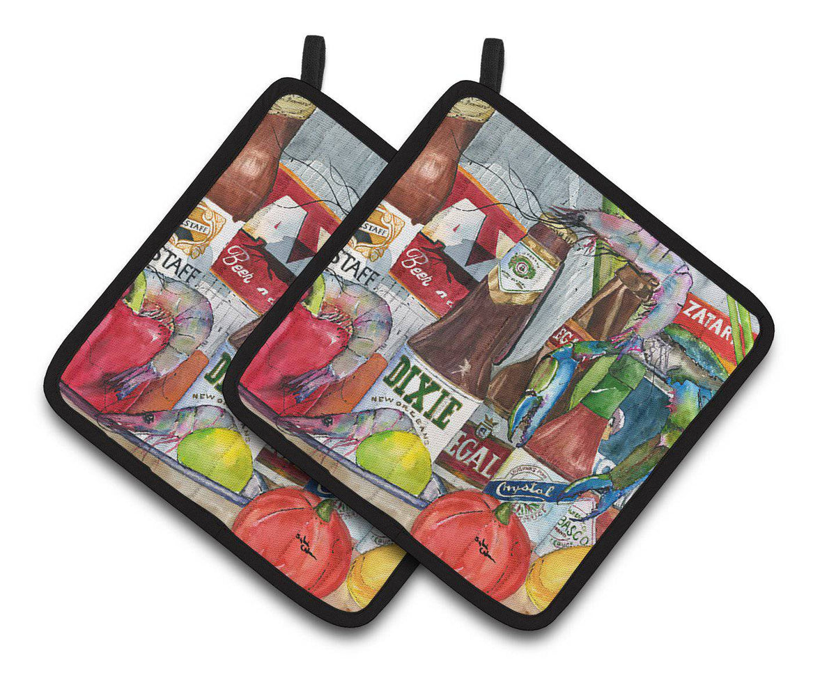 New Orleans Beers and Spices  Pair of Pot Holders 1017-2PTHD - the-store.com