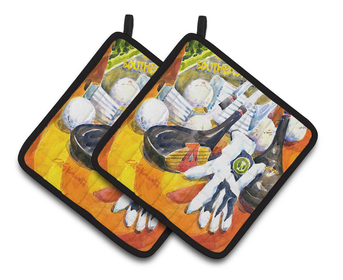 Golf Clubs, Ball and Glove Pair of Pot Holders 6070PTHD - the-store.com