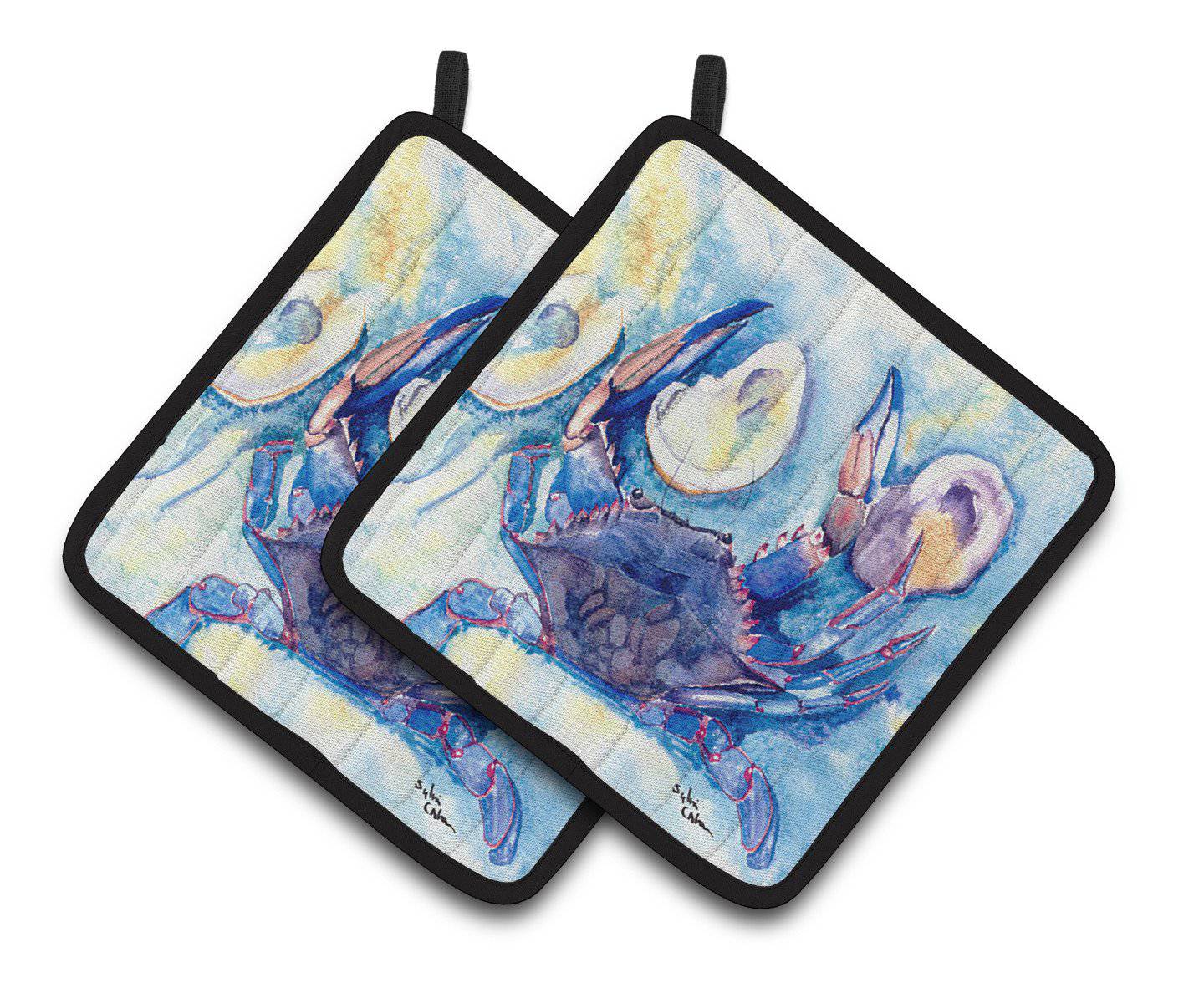 Crab   Pair of Pot Holders 8042PTHD - the-store.com