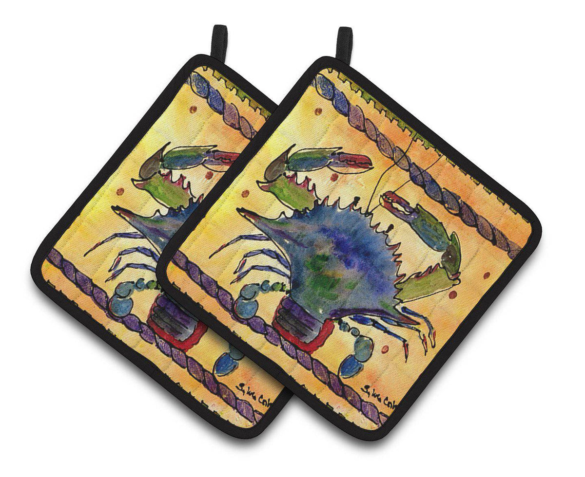 Crab Pair of Pot Holders 8056PTHD - the-store.com