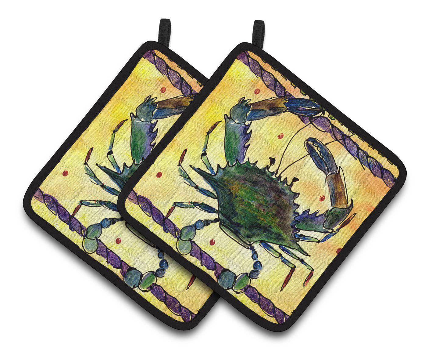 Crab Pair of Pot Holders 8058PTHD - the-store.com