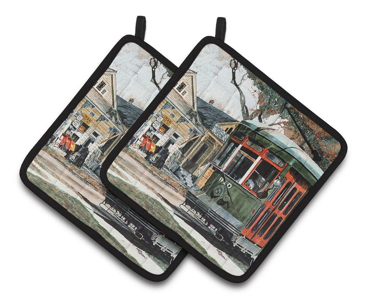 New Orleans Street Car Pair of Pot Holders 8108PTHD - the-store.com