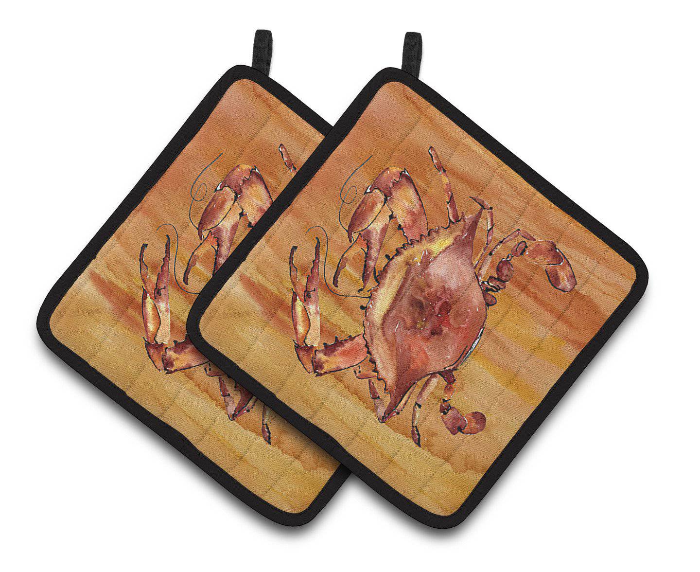 Crab  Pair of Pot Holders 8139PTHD - the-store.com
