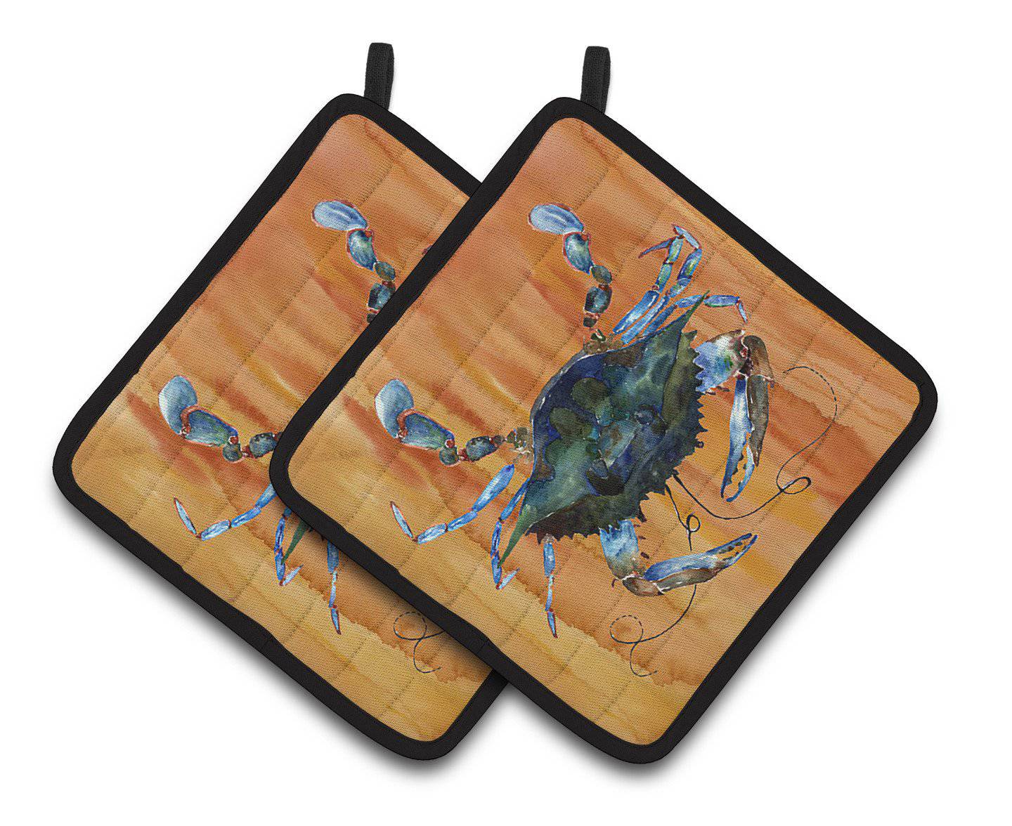 Crab Pair of Pot Holders 8143PTHD - the-store.com