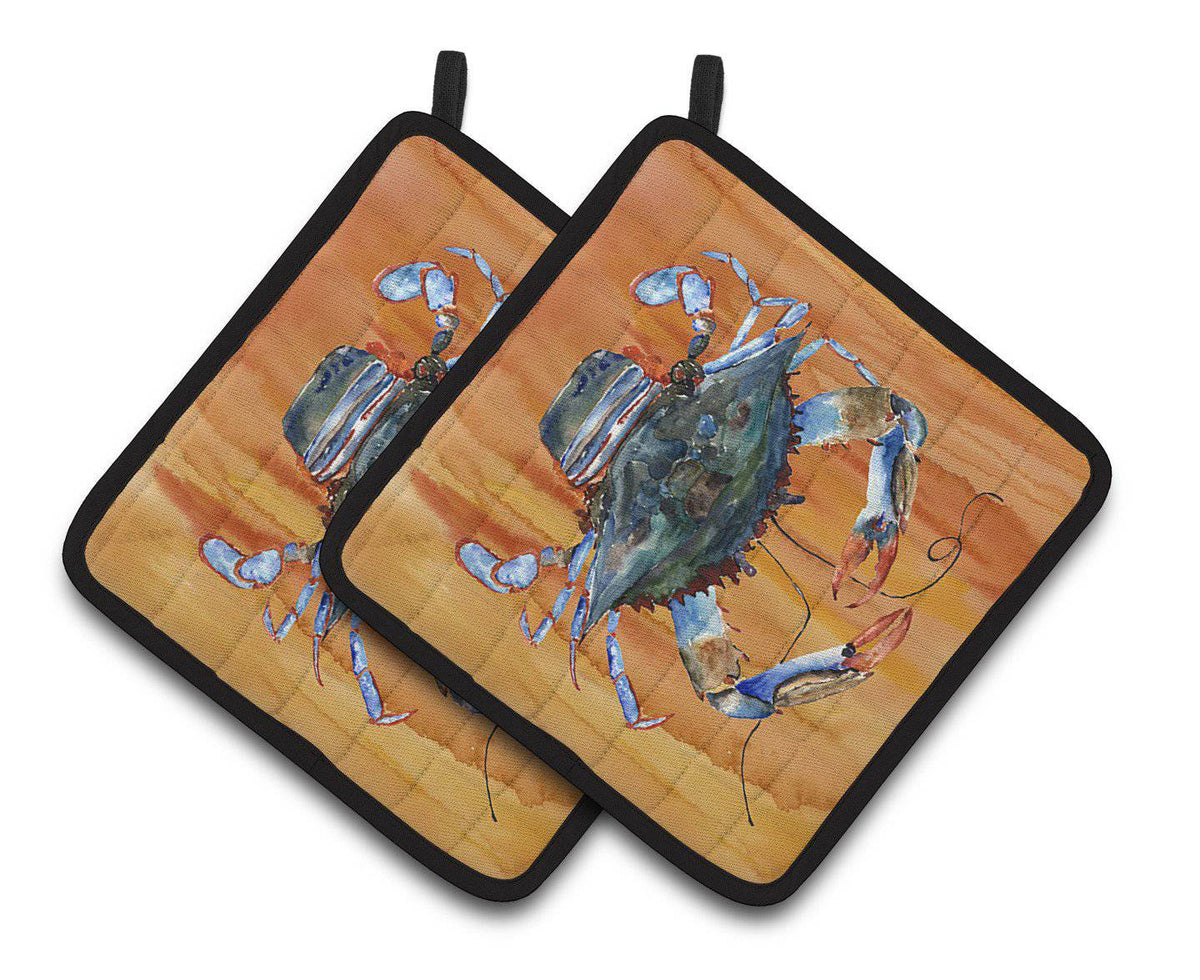 Crab Pair of Pot Holders 8144PTHD - the-store.com