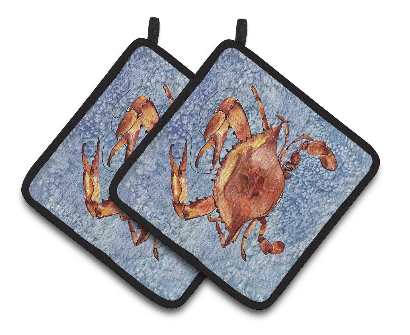 Crab Pair of Pot Holders 8147PTHD - the-store.com