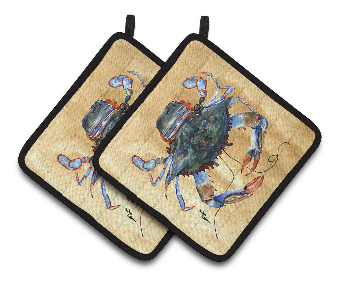 Crab Pair of Pot Holders 8156PTHD - the-store.com