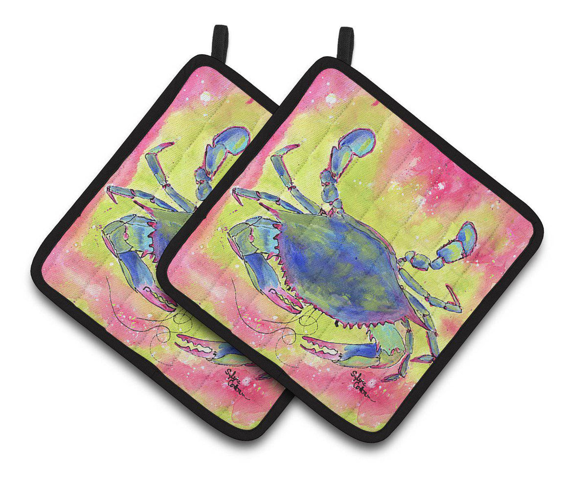Crab Pair of Pot Holders 8343PTHD - the-store.com