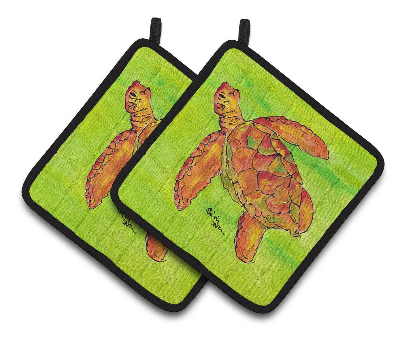 Turtle Pair of Pot Holders 8376PTHD - the-store.com