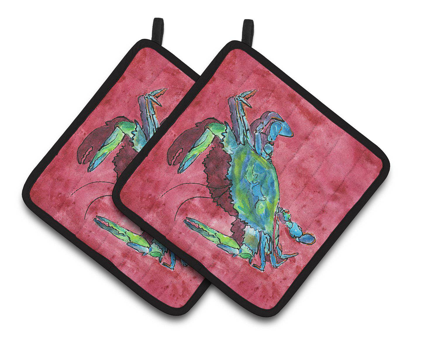 Crab Pair of Pot Holders 8379PTHD - the-store.com