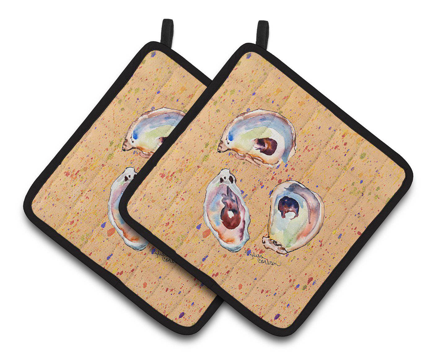 Oyster Pair of Pot Holders 8466PTHD - the-store.com