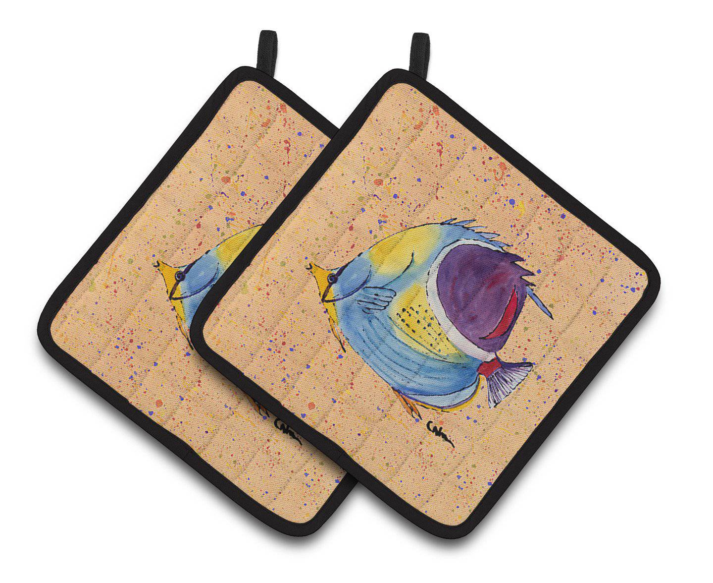 Tropical Fish Pair of Pot Holders 8529PTHD - the-store.com