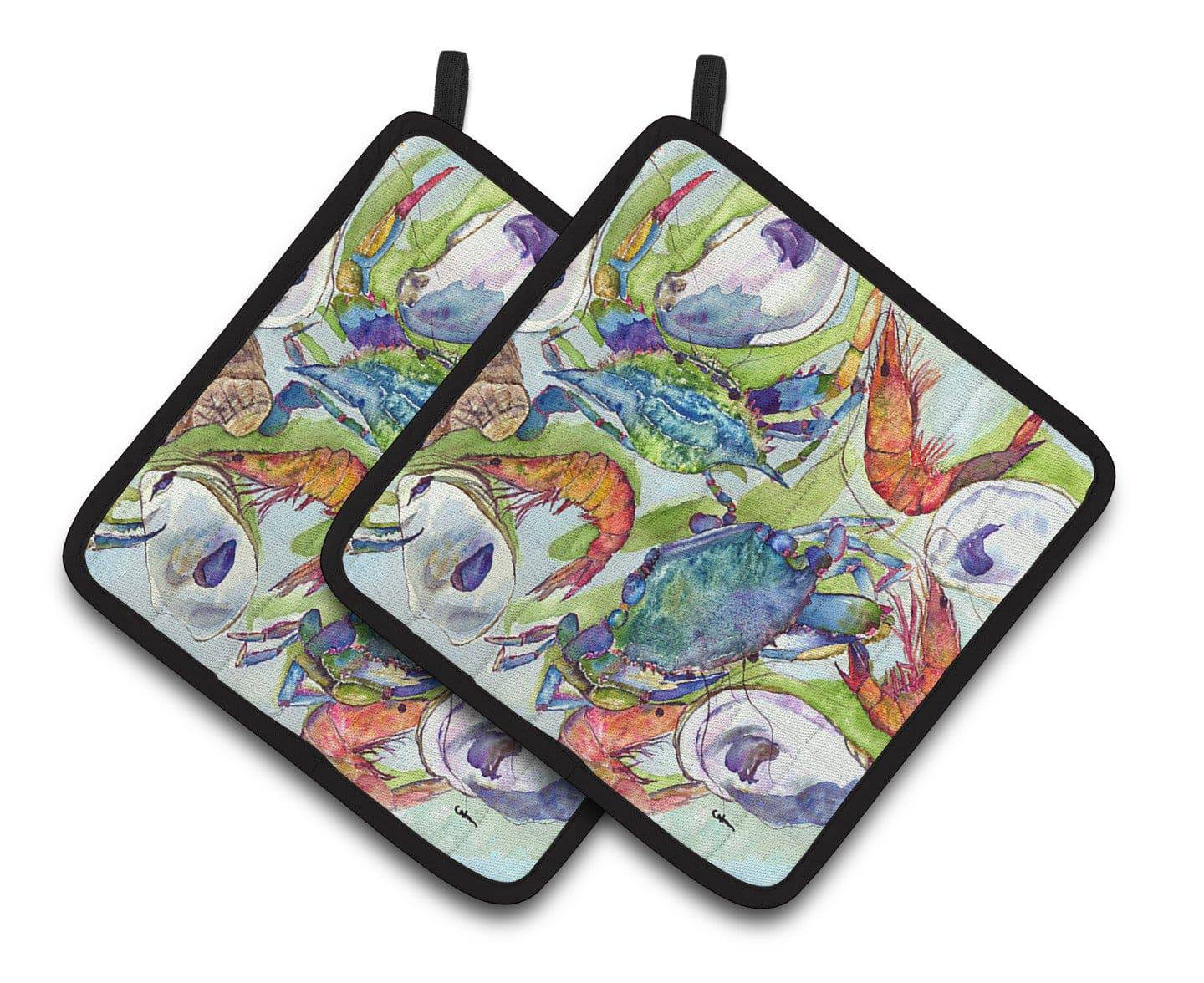 Crab Pair of Pot Holders 8547PTHD - the-store.com