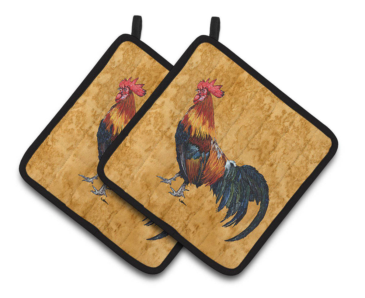 Rooster Pair of Pot Holders 8651PTHD - the-store.com