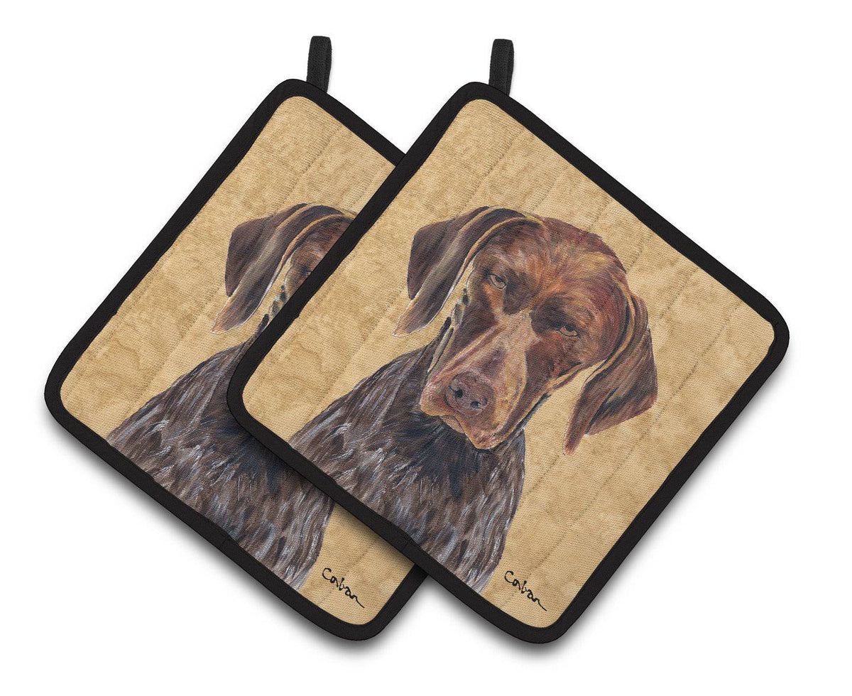 German Shorthaired Pointer Wipe your Paws Pair of Pot Holders SC9117PTHD - the-store.com