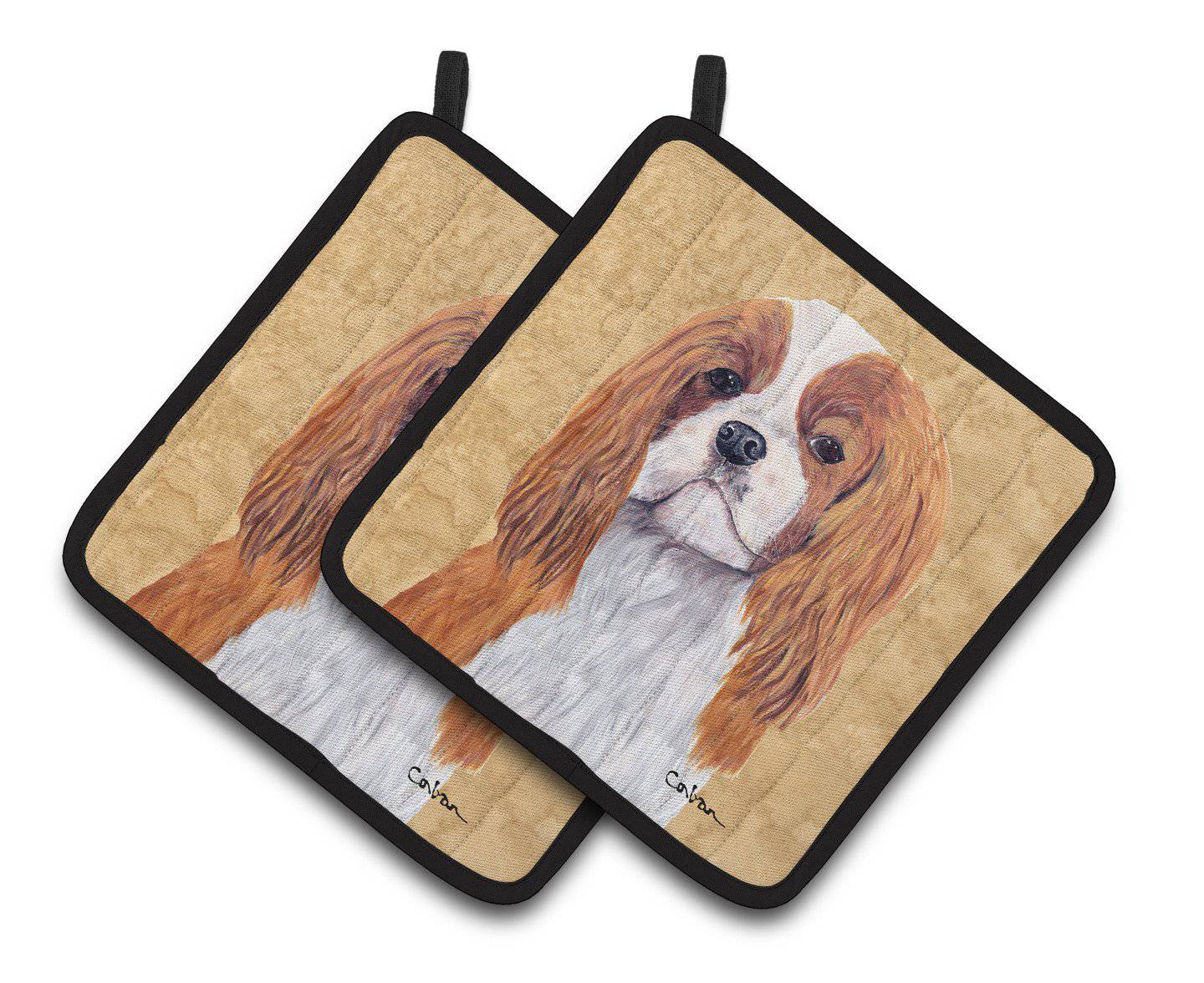 Cavalier Spaniel Wipe your Paws Pair of Pot Holders SC9118PTHD - the-store.com
