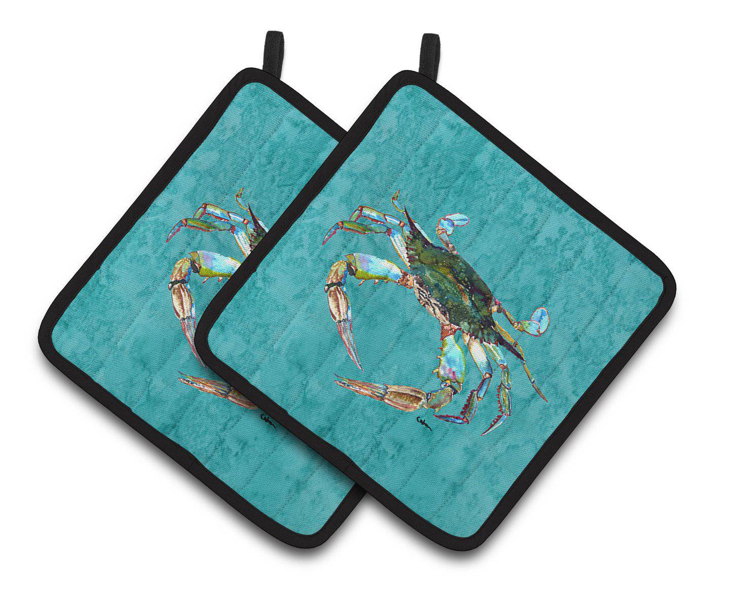 Crab Pair of Pot Holders 8657PTHD - the-store.com