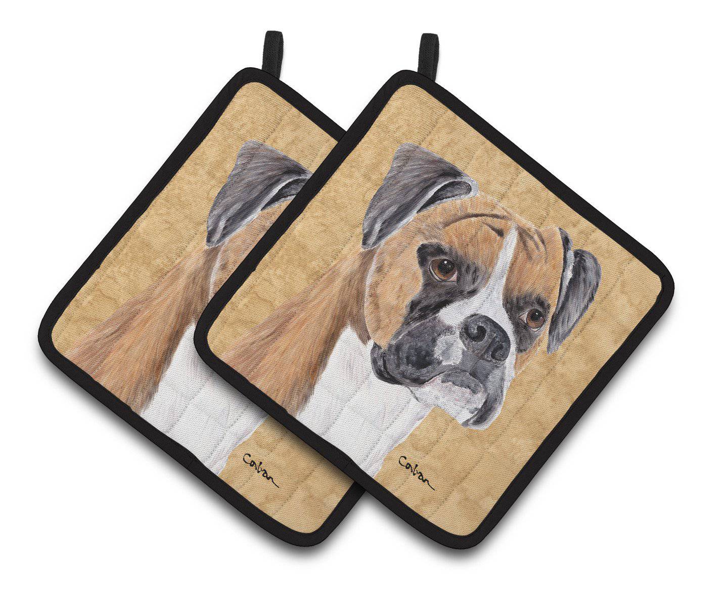 Boxer Wipe your Paws Pair of Pot Holders SC9121PTHD - the-store.com