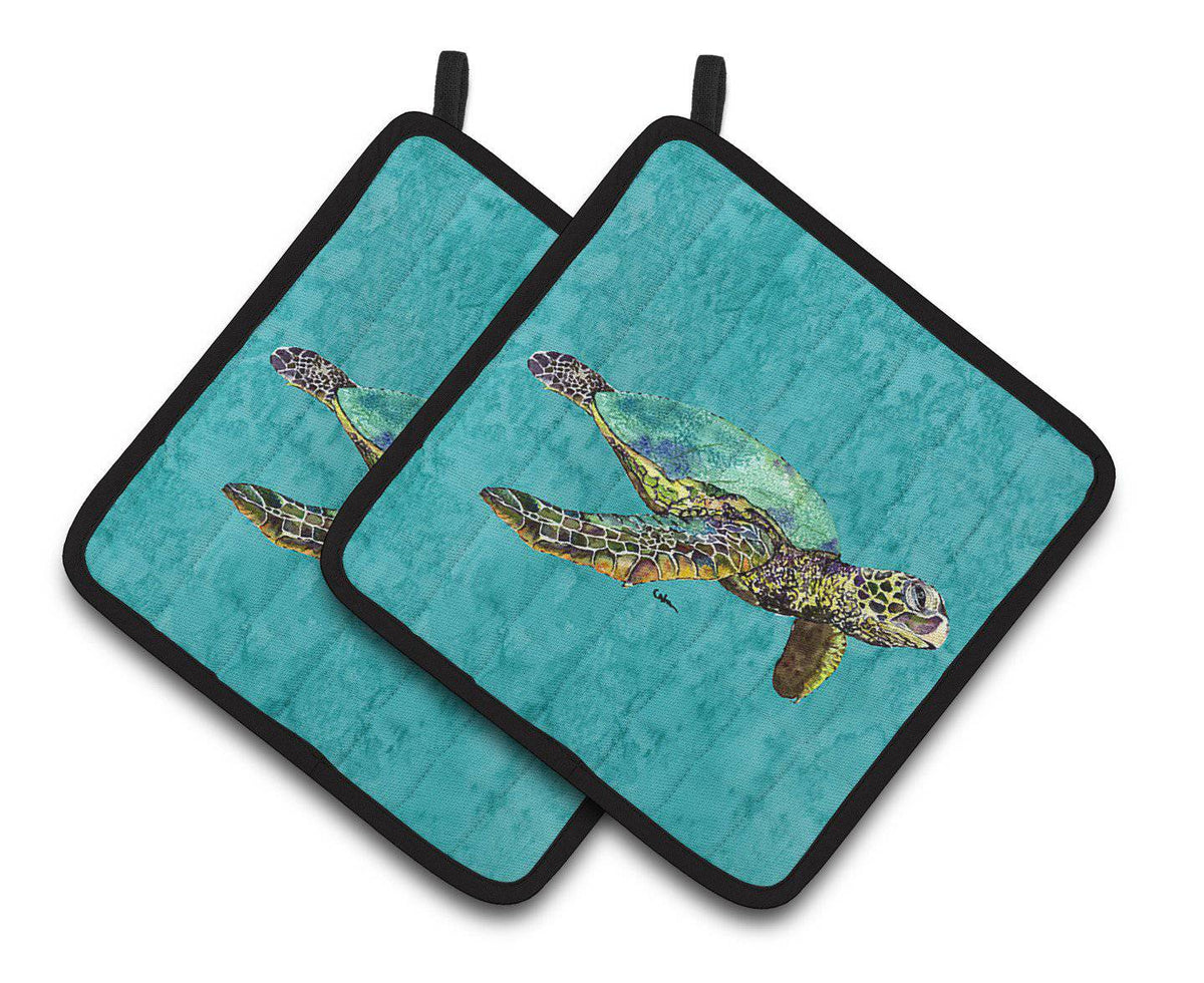 Turtle Pair of Pot Holders 8659PTHD - the-store.com