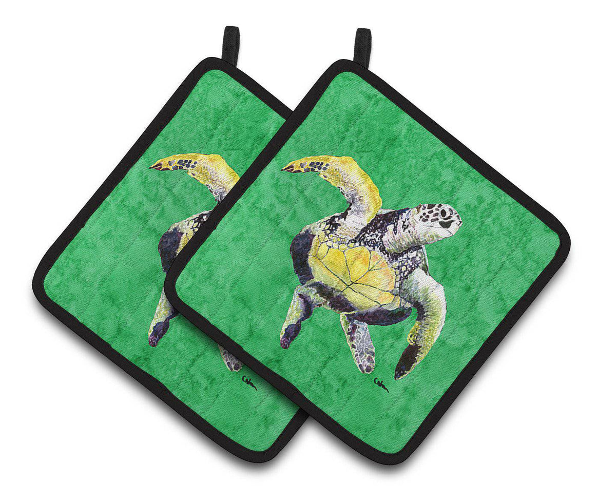 Turtle Pair of Pot Holders 8671PTHD - the-store.com