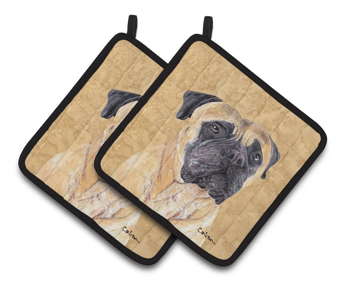 Mastiff Wipe your Paws Pair of Pot Holders SC9125PTHD - the-store.com