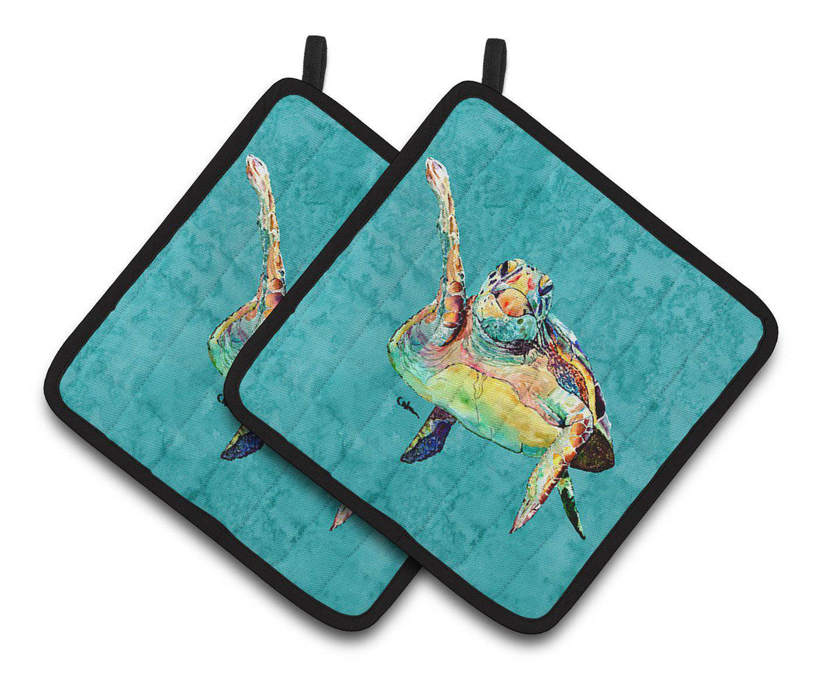 Turtle Pair of Pot Holders 8672PTHD - the-store.com
