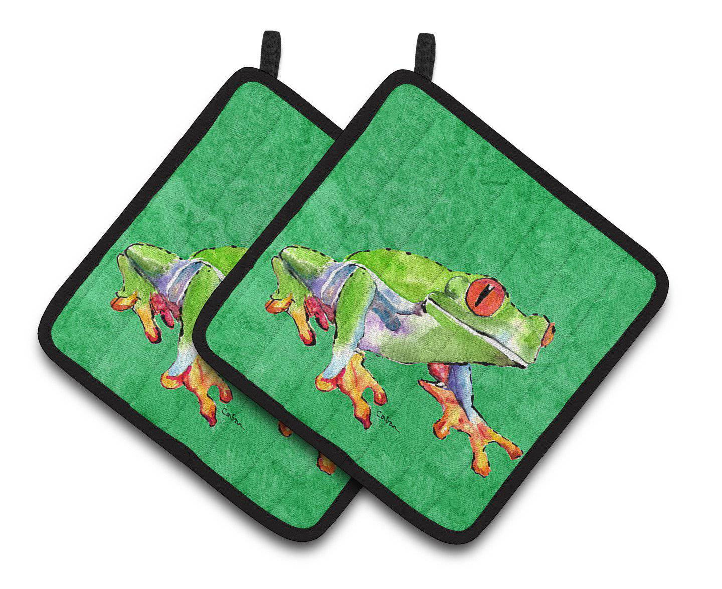 Frog Pair of Pot Holders 8688PTHD - the-store.com