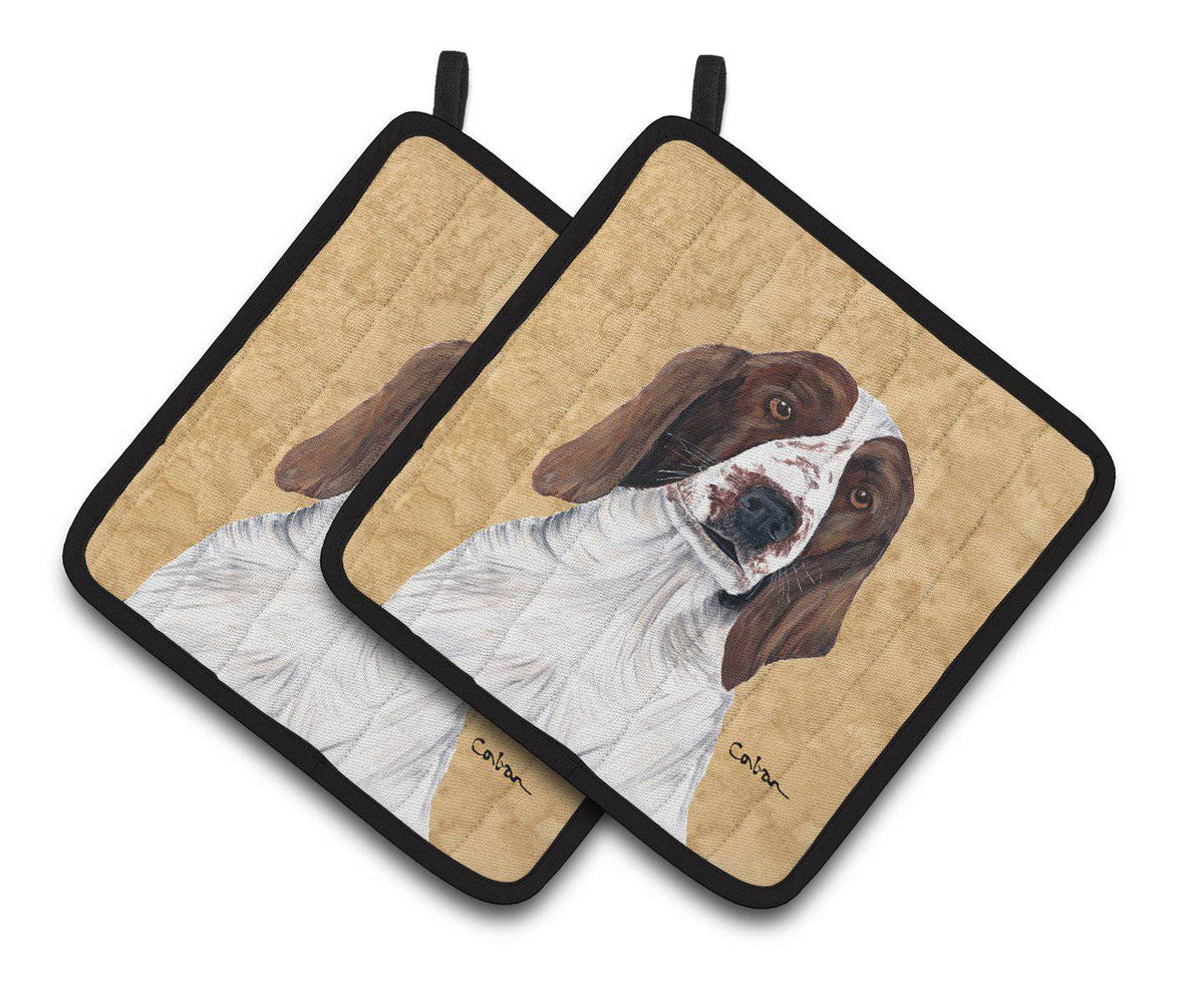 Springer Spaniel Wipe your Paws Pair of Pot Holders SC9131PTHD - the-store.com
