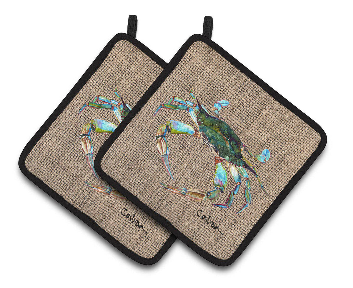 Crab Pair of Pot Holders 8731PTHD - the-store.com
