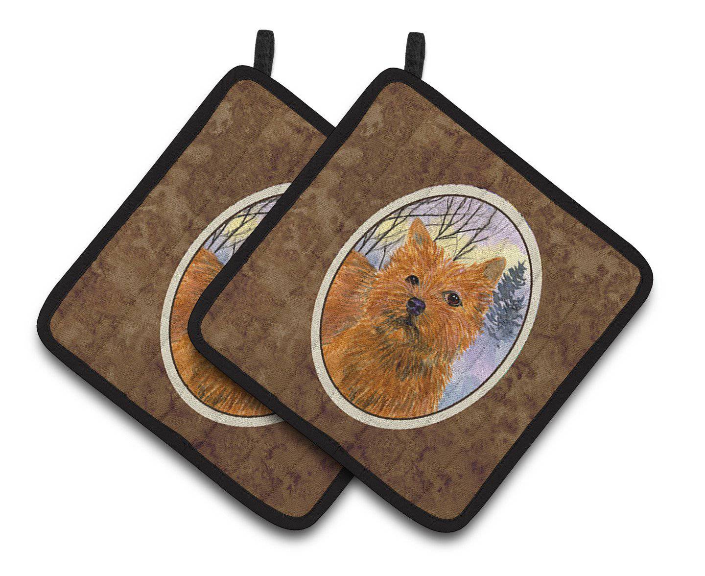 Norwich Terrier Pair of Pot Holders SS1012PTHD - the-store.com