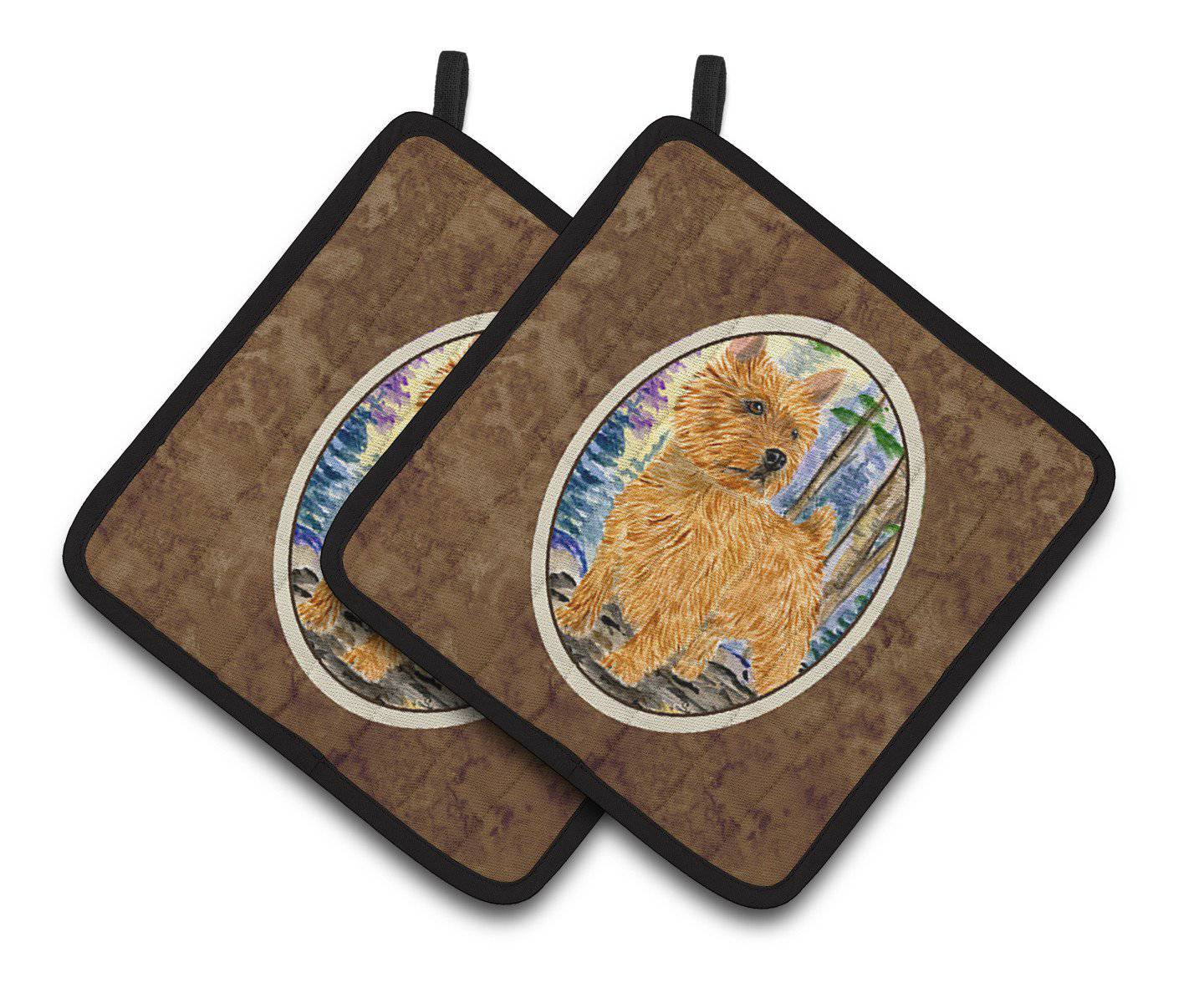 Norwich Terrier Pair of Pot Holders SS8011PTHD - the-store.com