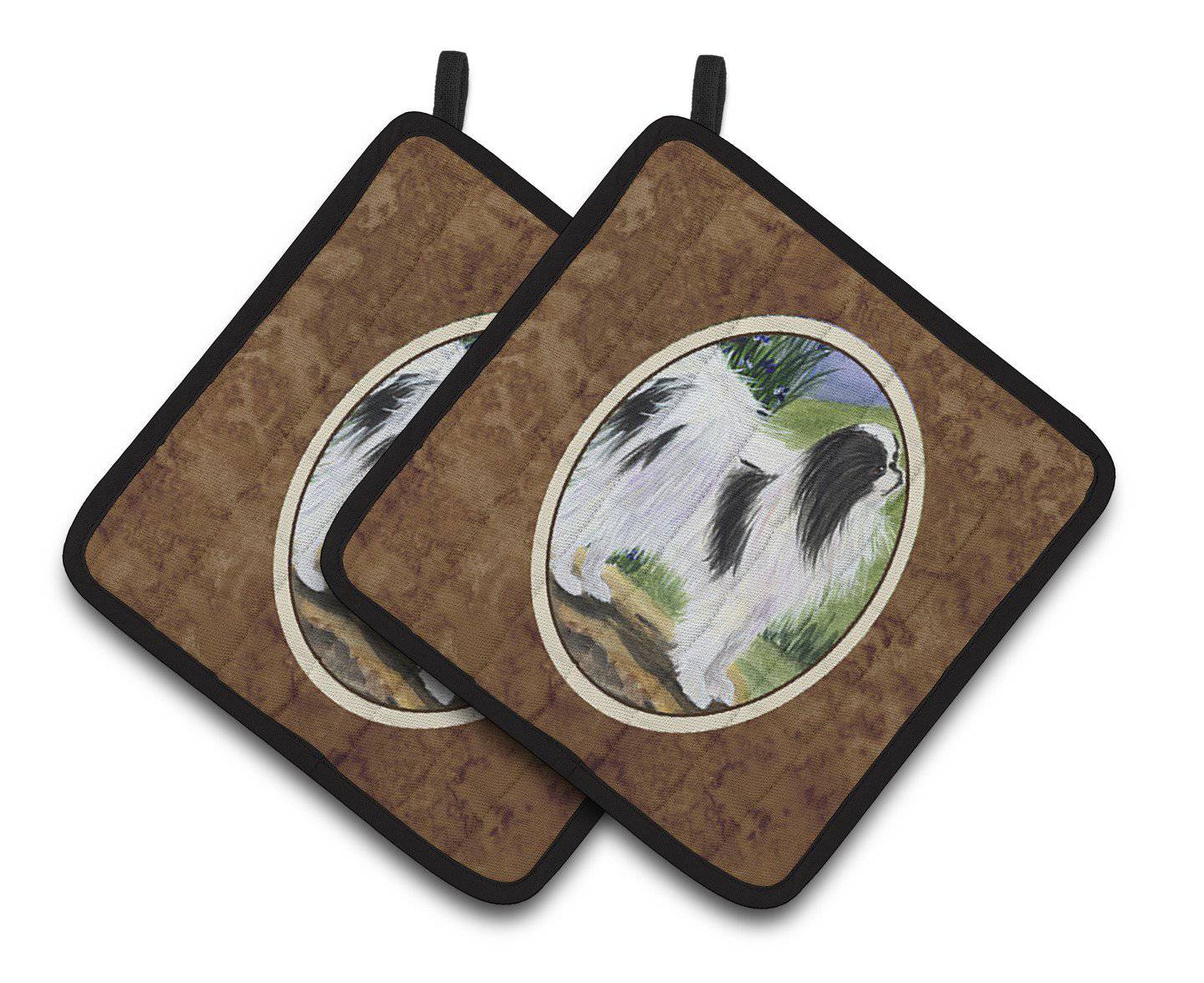Japanese Chin Pair of Pot Holders SS8028PTHD - the-store.com