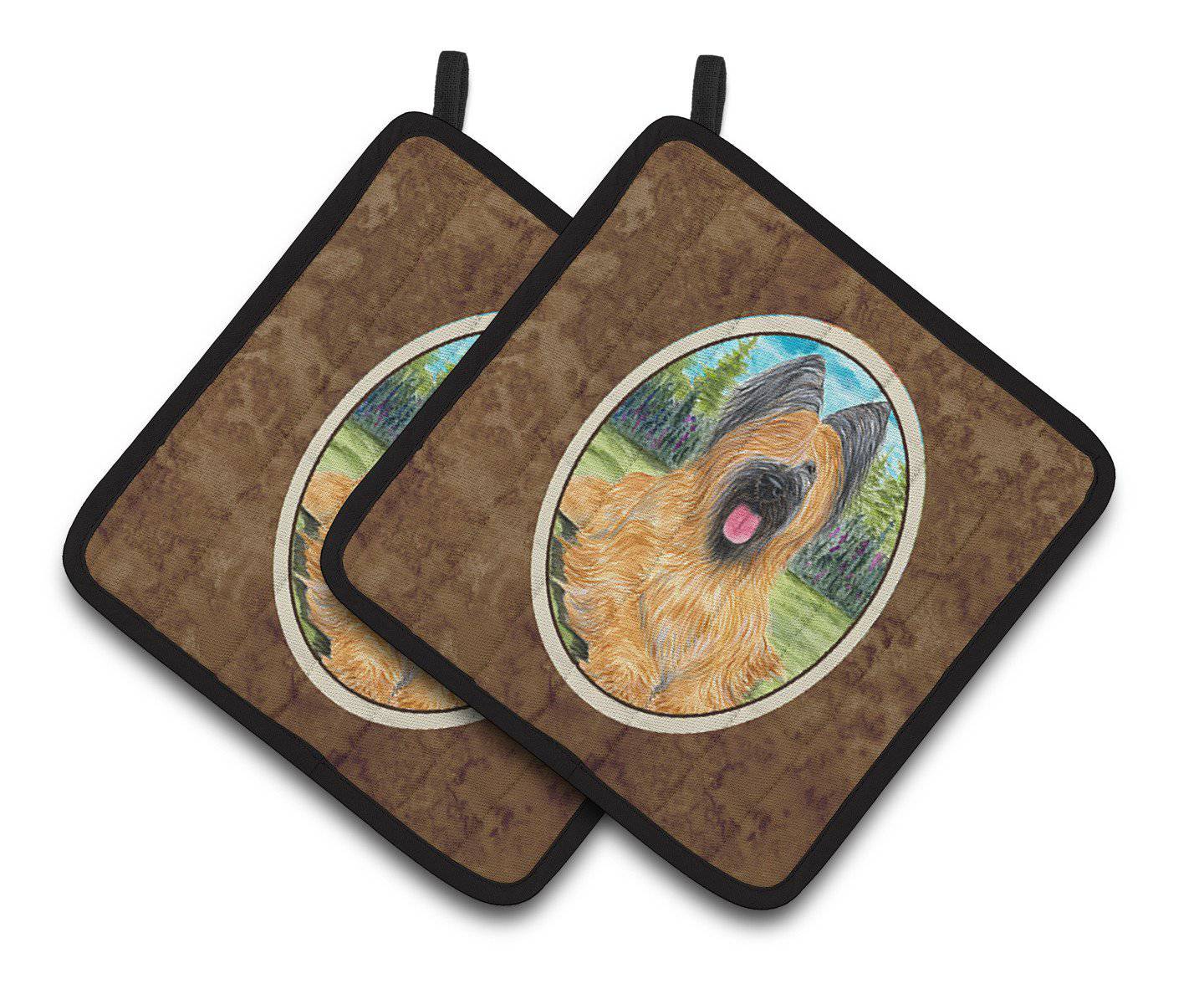Briard Pair of Pot Holders SS8035PTHD - the-store.com