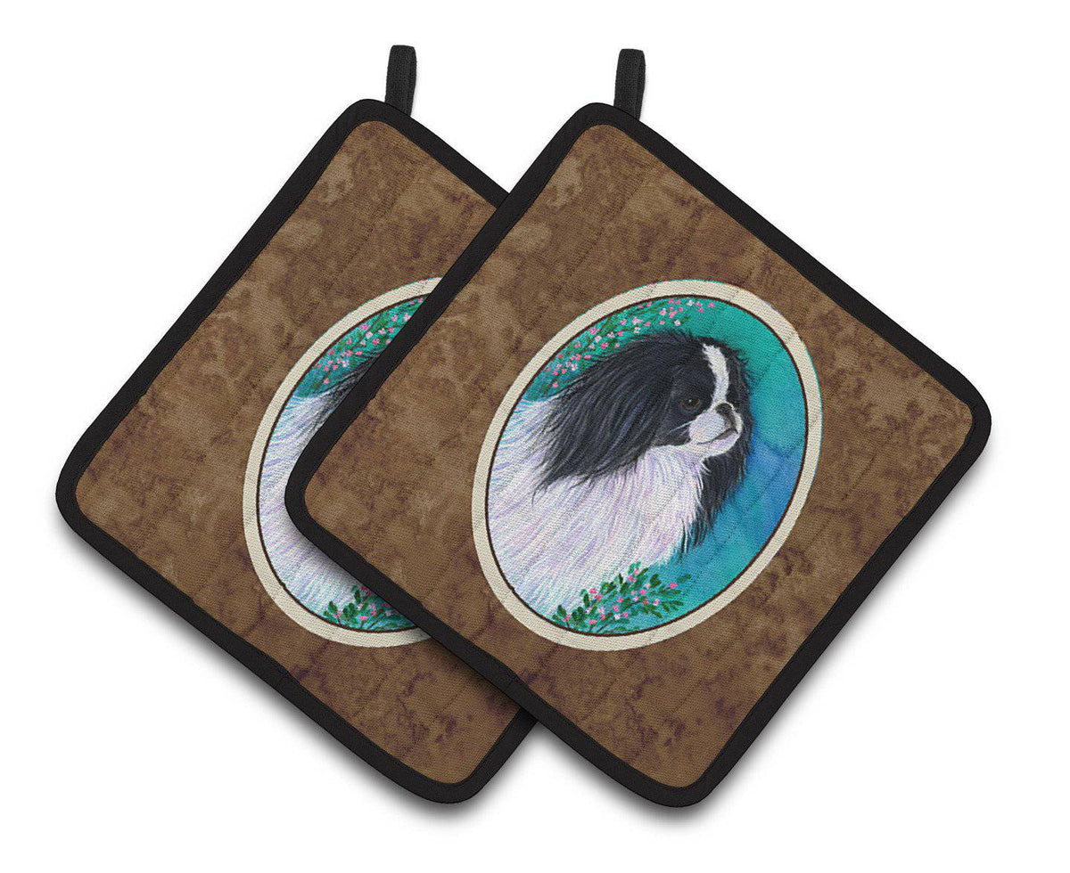 Japanese Chin Pair of Pot Holders SS8134PTHD - the-store.com