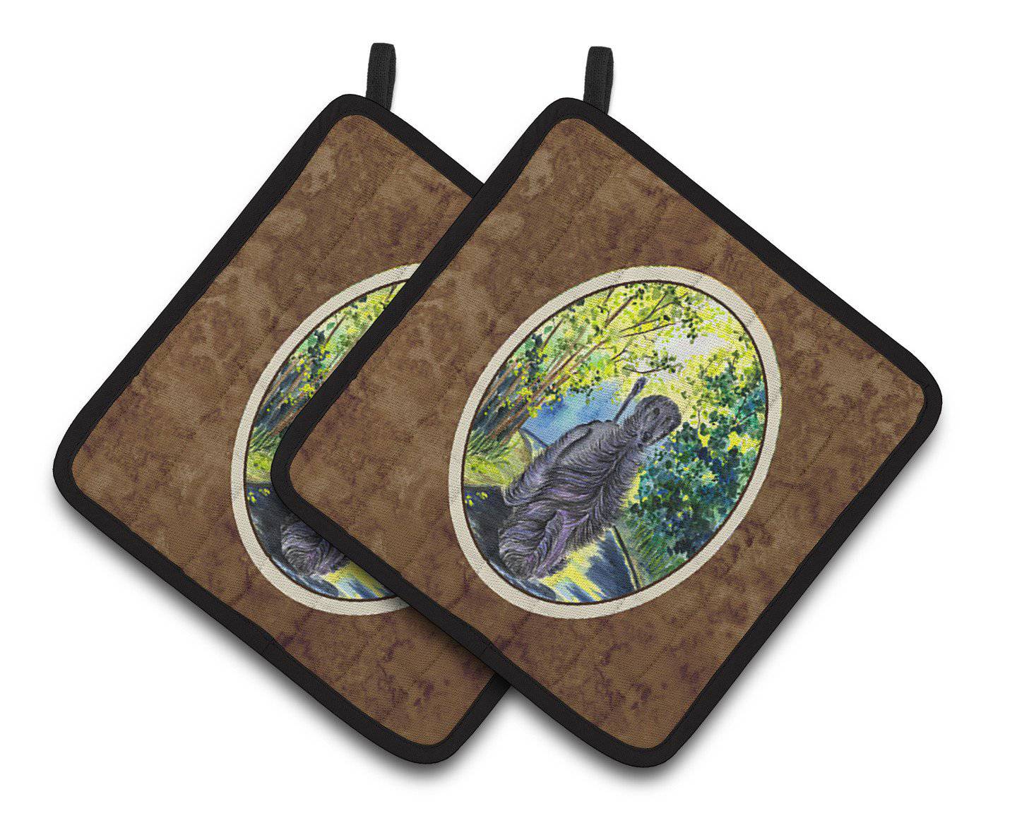 Afghan Hound Pair of Pot Holders SS8181PTHD - the-store.com