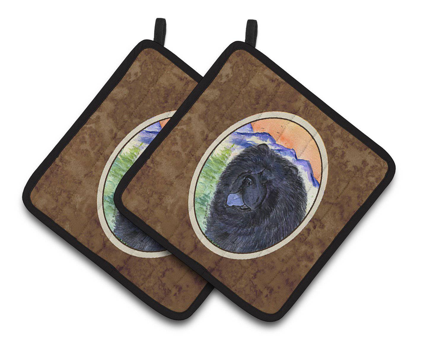 Chow Chow Pair of Pot Holders SS8191PTHD - the-store.com