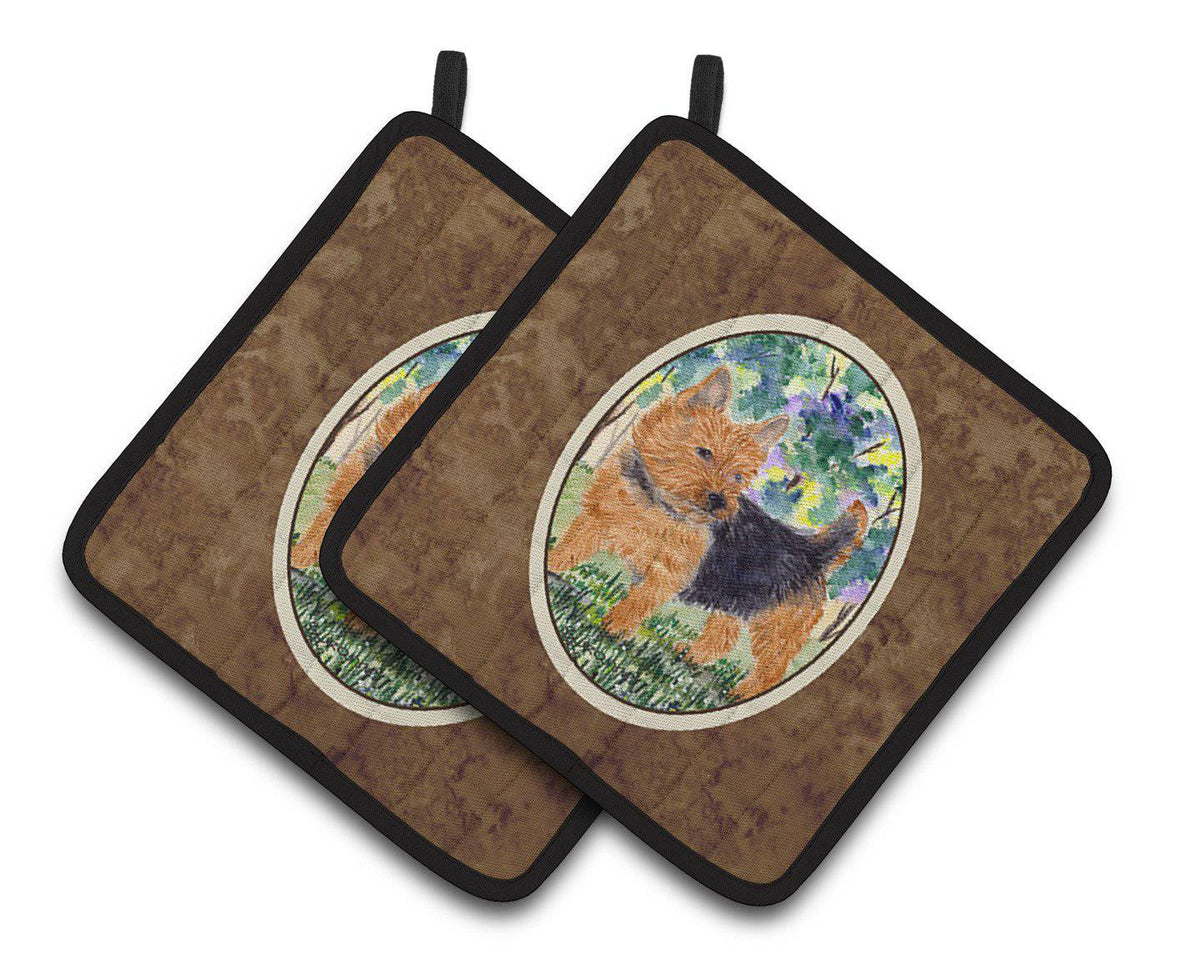 Norwich Terrier Pair of Pot Holders SS8218PTHD - the-store.com