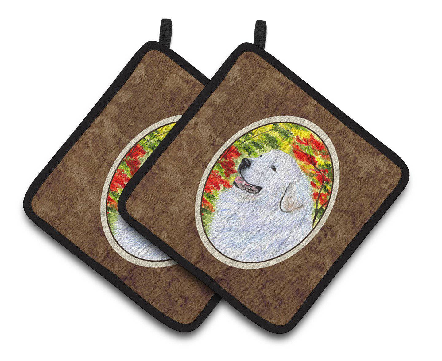 Great Pyrenees Pair of Pot Holders SS8235PTHD - the-store.com