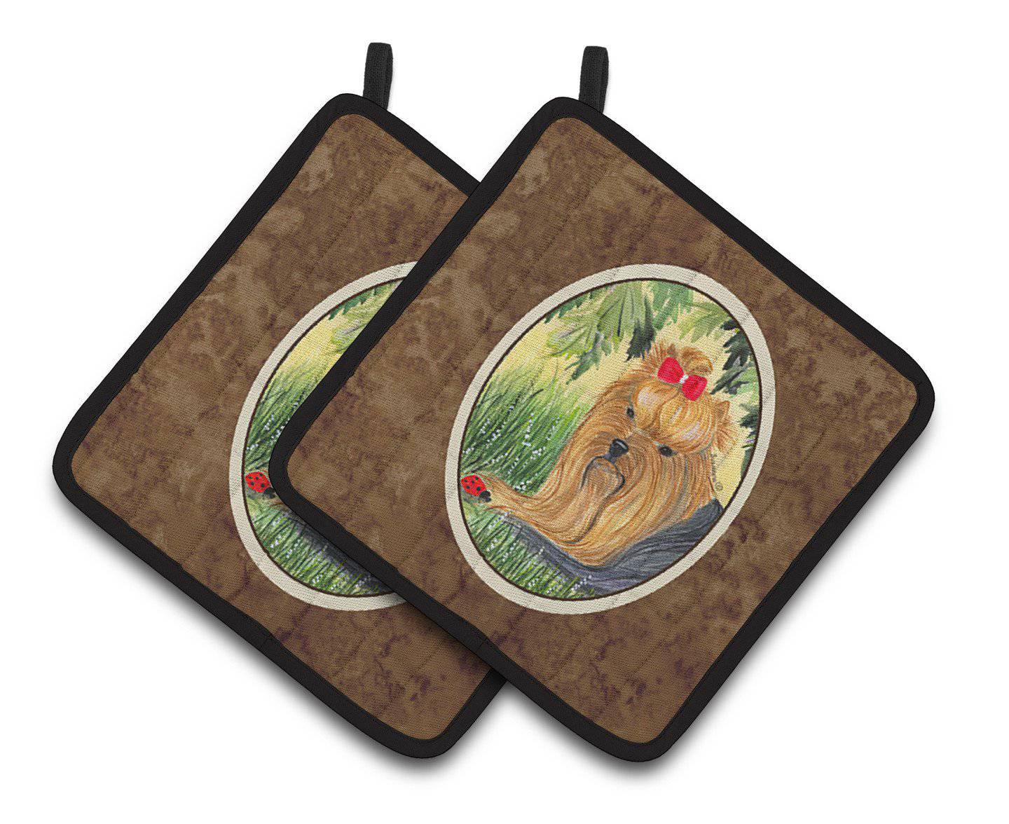 Yorkie Pair of Pot Holders SS8258PTHD - the-store.com