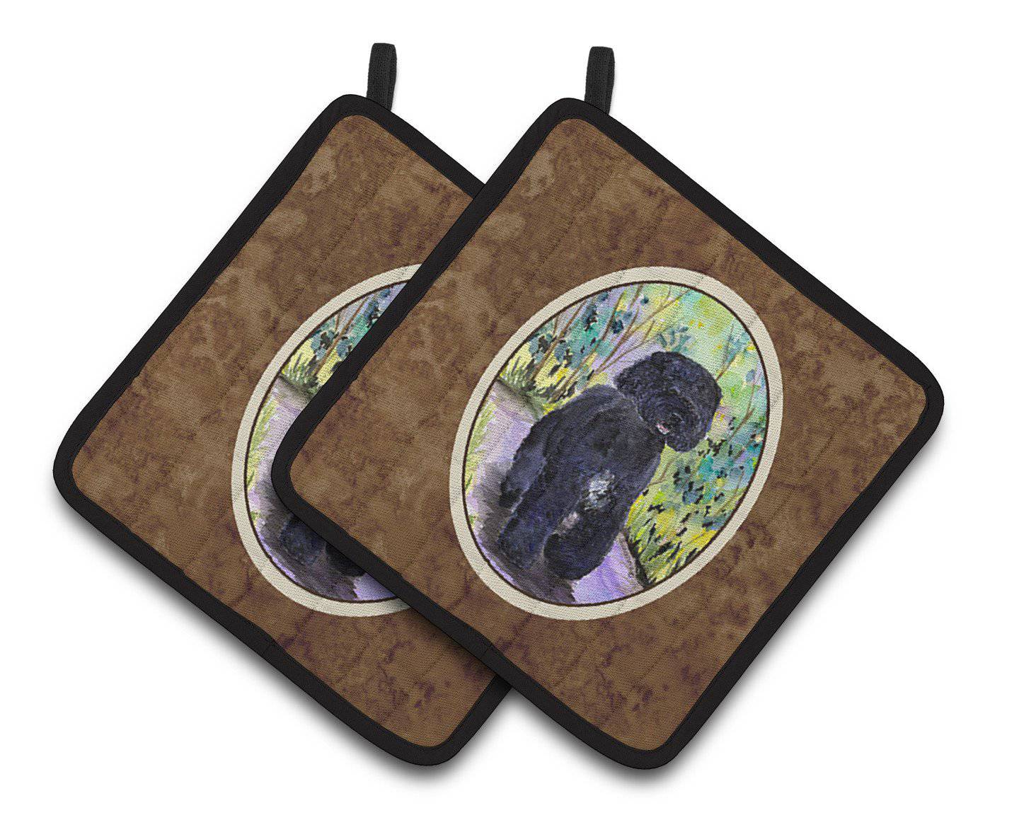 Portuguese Water Dog Pair of Pot Holders SS8264PTHD - the-store.com