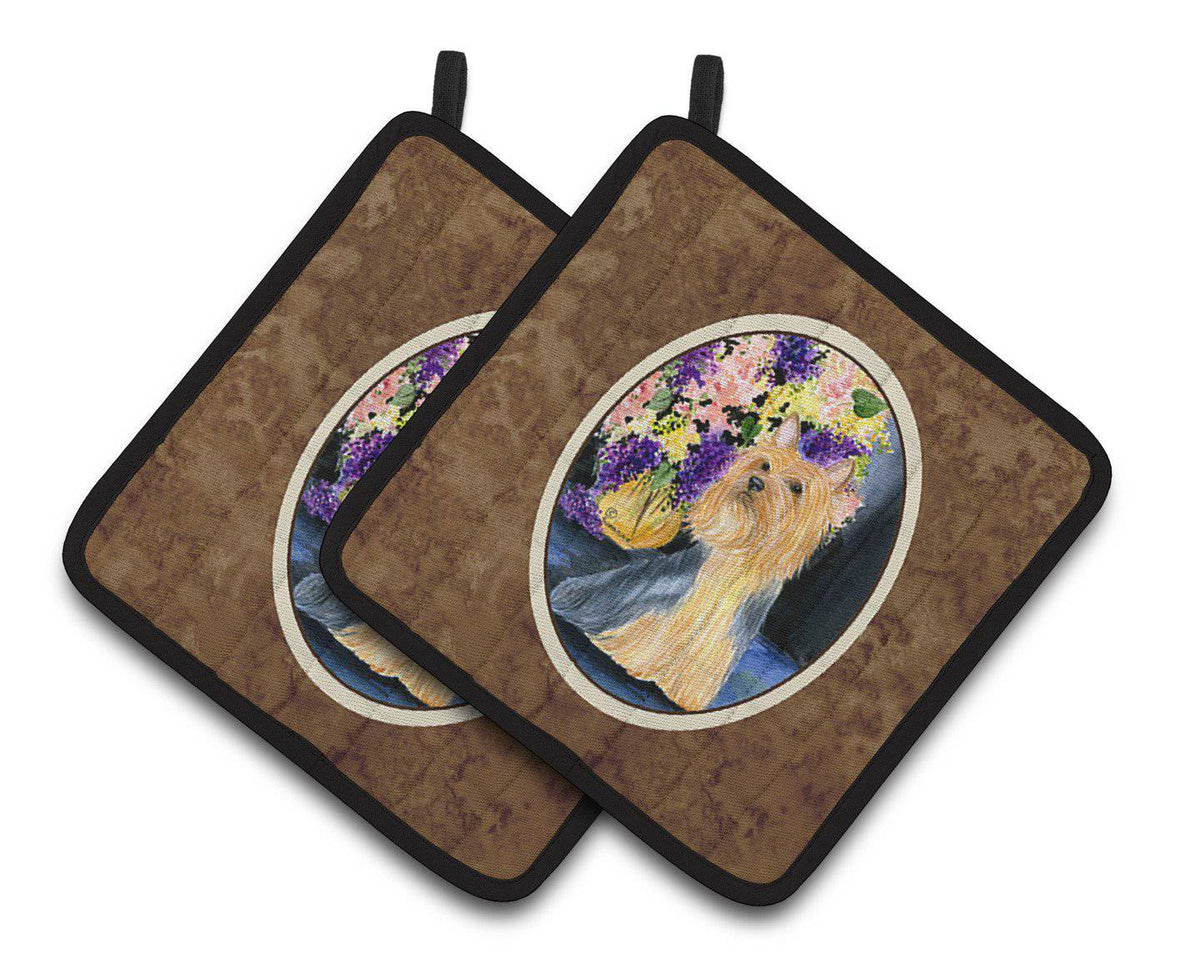 Silky Terrier Pair of Pot Holders SS8293PTHD - the-store.com